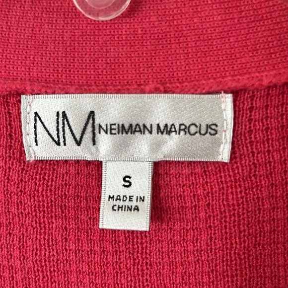 Neiman Marcus open cardigan with tie at waist long sleeves coral color size S - Picture 5 of 13